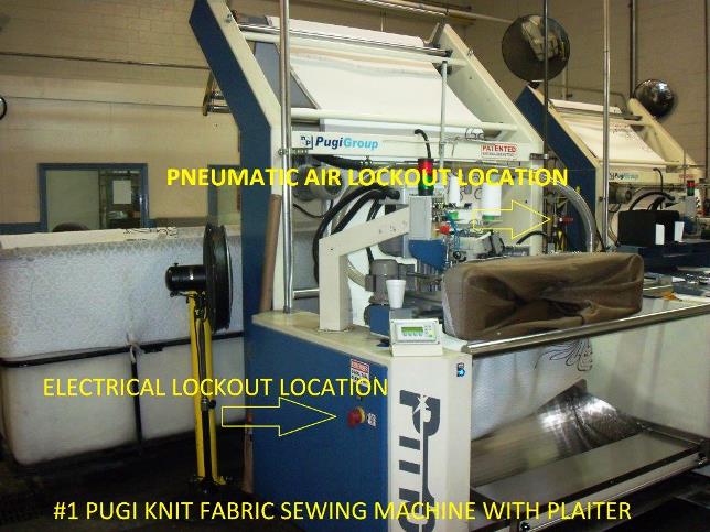 PUGI Knit Sewing Machines with plaiter lockout.